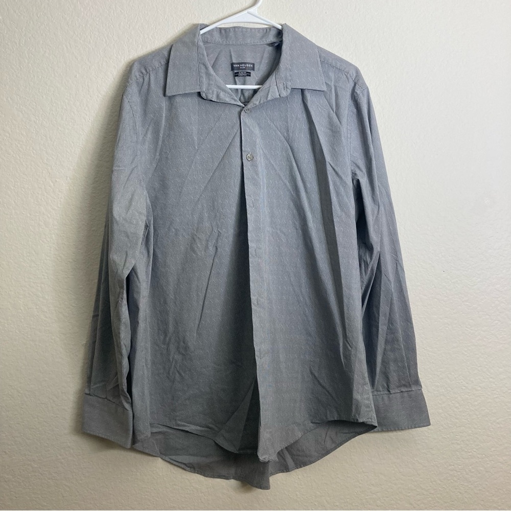Van Heusen Flex Slim Fit Shirt - Gray - Size 17, 32/33